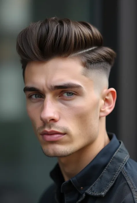 V-shaped taper fade haircut 
