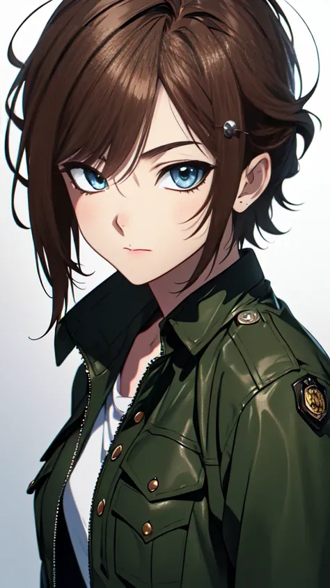 (best quality, 4k, high resolution: 1.2), anime, drawing, portrait, masterpiece, best quality, absurdities, (Official art, masterpiece, 8k, HD, ultra-detailed), ultra-detailed,  a portrait of a 2 man, messy brown hair, dark green eyes, investigator, detect...