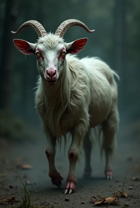 Goat with zombie style
