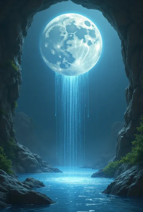 A moon that drips water and a niche that drinks water 