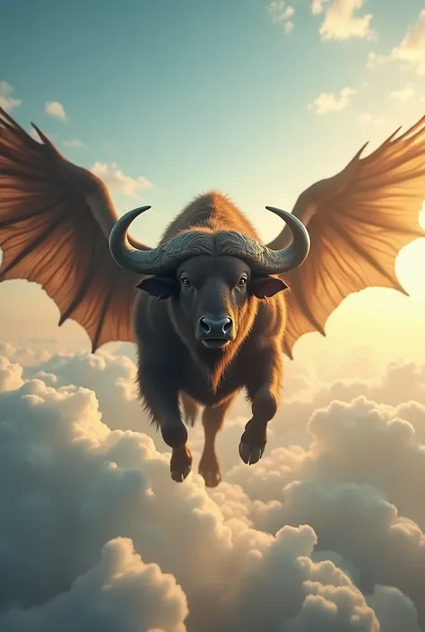 Create a flying buffalo 