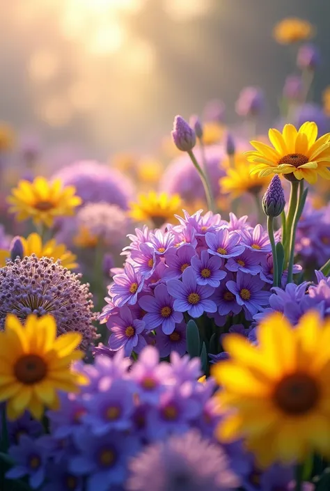 Purple and yellow flowers