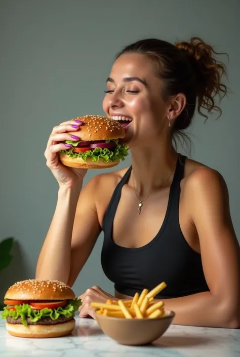 I NEED IMAGES THAT PROMOTE BURGERS FOR FIT PEOPLE