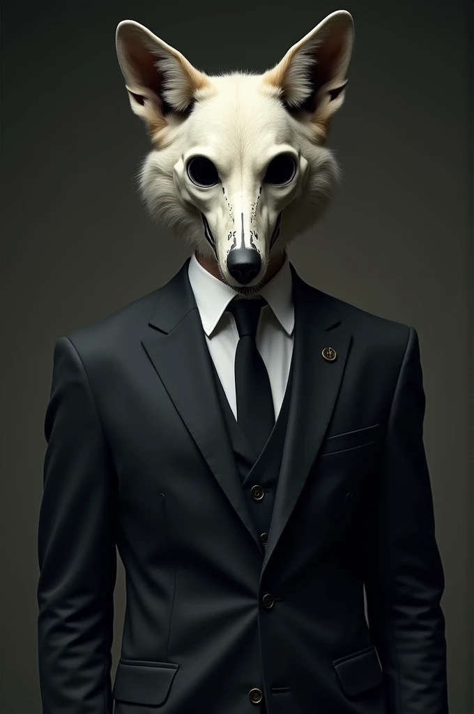 teenage man, Suit, wolf skull head, Suit