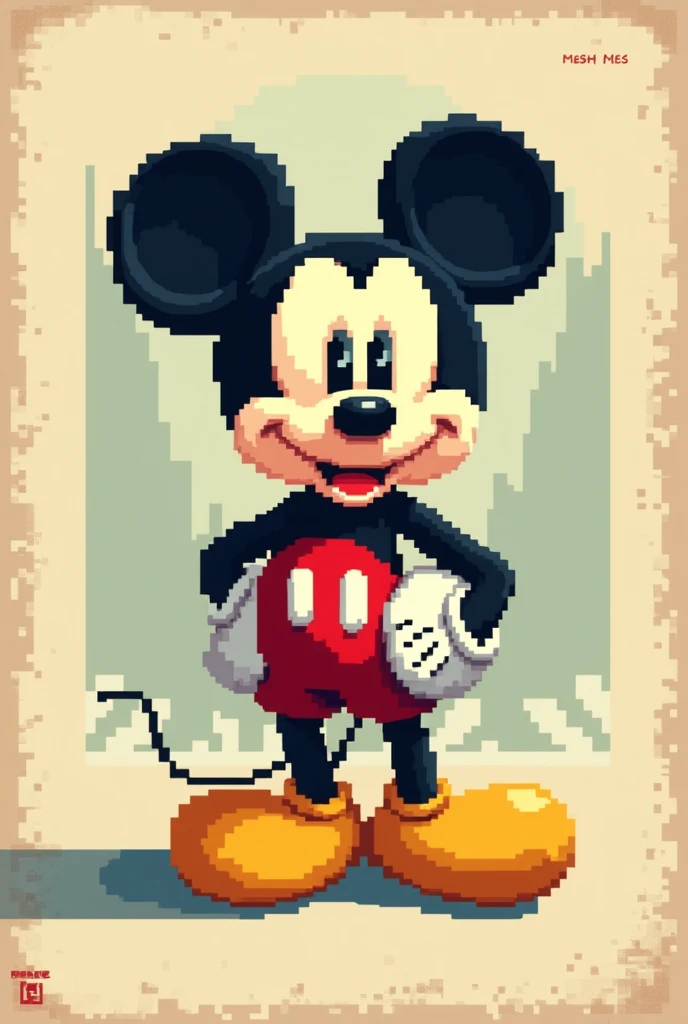 Mickey mouse pixelado