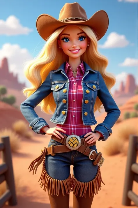 Barbie cowgirl birthday invitation 
