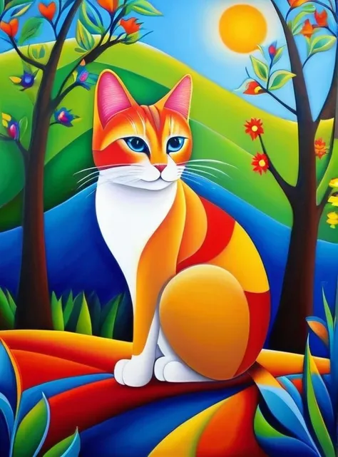 feline animal painting, Iwona Lifsches