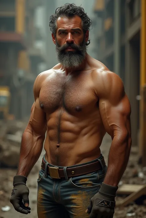 White men, sexy, daddy, dandy, beard, glamorous, naked, hairy, construction worker, sexy, trashy, around 40