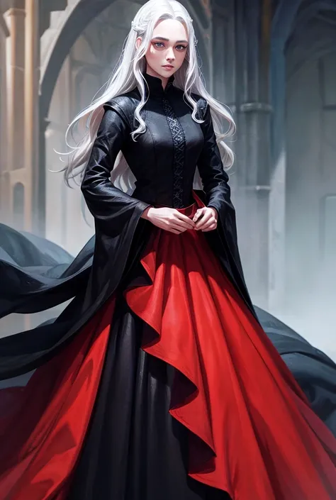 Targaryen in long black dress