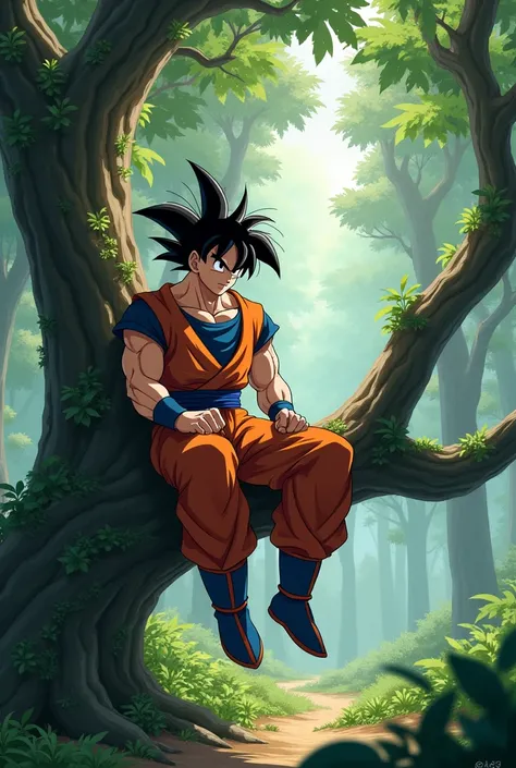 Goku in the tree 