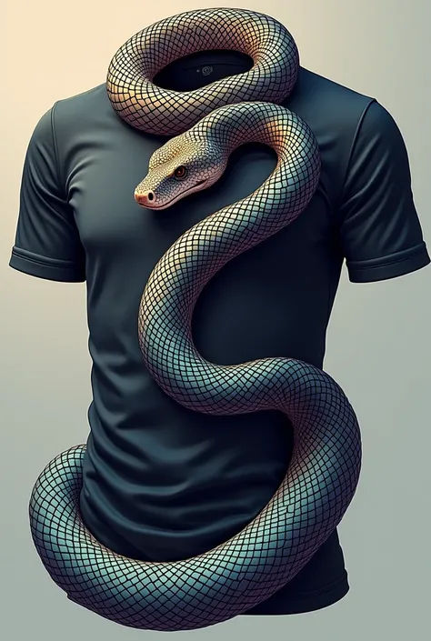 A snake as a shirt print
