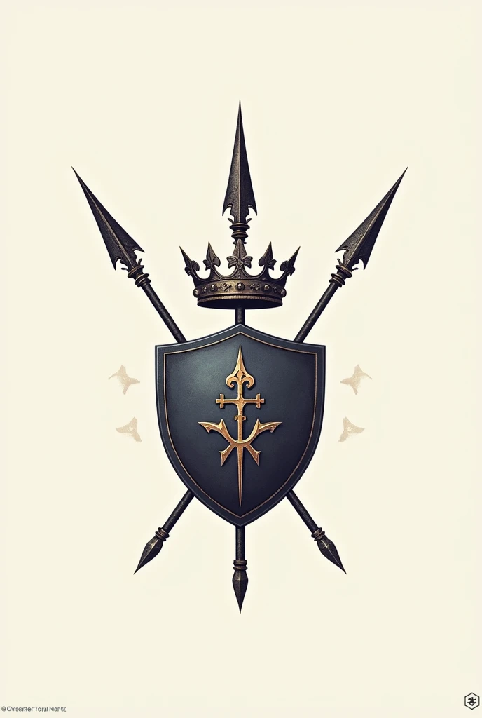 The EXD logo has three spears behind it and a crown on top.