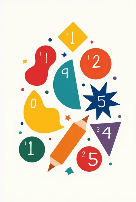 Geometric shapes for kids with numbers and colors