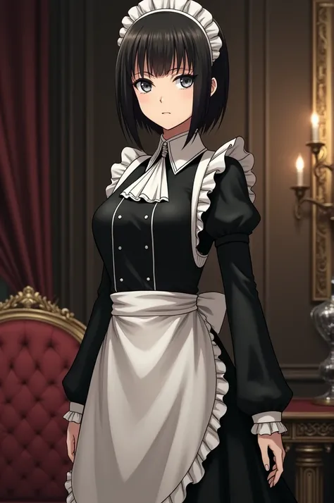 mikasa ackerman vestida de maid