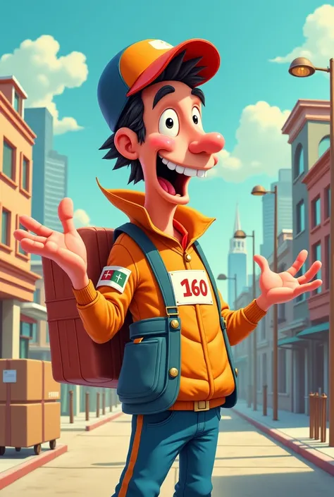 Photo of 160 cartoon delivery man