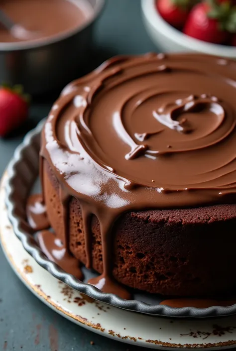 Melt the chocolate with the butter in a pan.
Beat the eggs with the sugar and add the chocolate mixture..
place in a cake pan
Bake at 180 degrees Celsius for 10 minutes until the center is fluffy..


