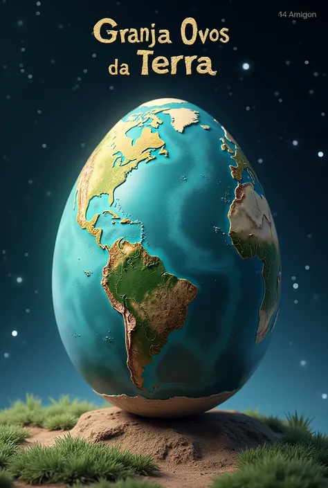 Chat jere an image of planet earth but in egg shape with the name Granja ovos da terra