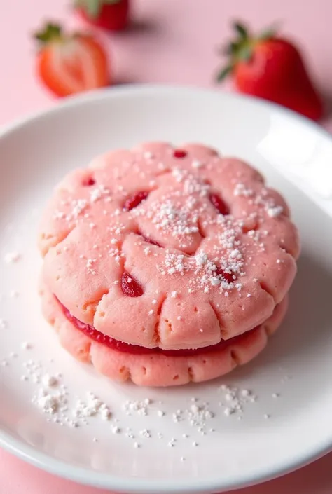 beautiful strawberry flavored cookie