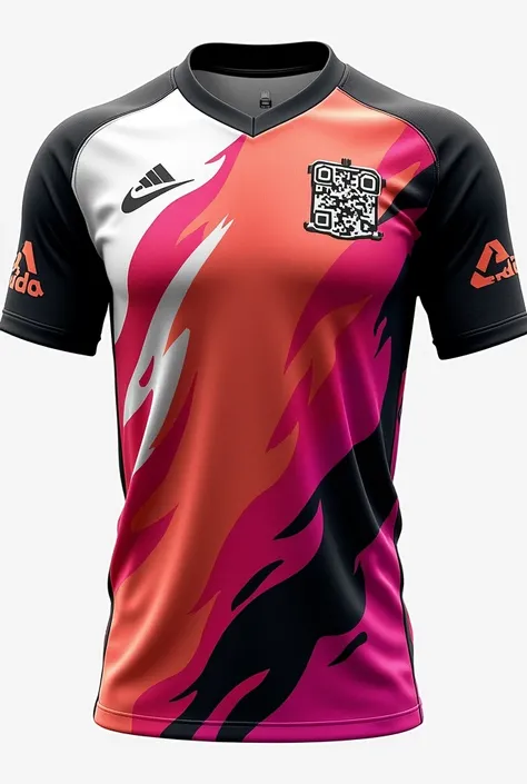 I want a sports jersey to play criollas balls with sublimation in fuchsia colors, white, black and coral