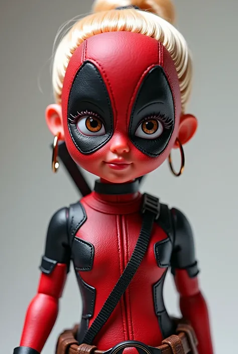 baby barbie in deadpool clothes
