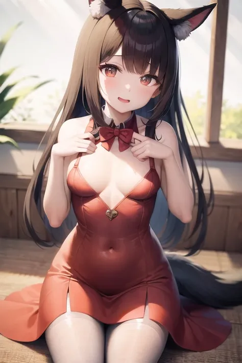 ((Best Quality)), ((masterpiece)), （（白髪のFox Girl））,One girl,Small breasts,下半身が太いSmall breasts,White pantyhose,My chest is extremely small,安産体型のSmall breasts,ムチムチだがSmall breasts,A chest that doesn&#39;t even have any volume,Enlarged sausage-like nipples,An ...