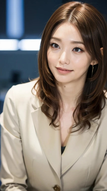 Tabletop、Best Quality、Genuine、Very detailed、finely、Catchlight,High resolution、8K wallpaper、Beautiful woman、、、Light brown messy hair、(((Wear a business suit)))、Sharp focus、Perfect dynamic composition、Beautiful and exquisite、Thin Hair、Detailed Genuine skin t...