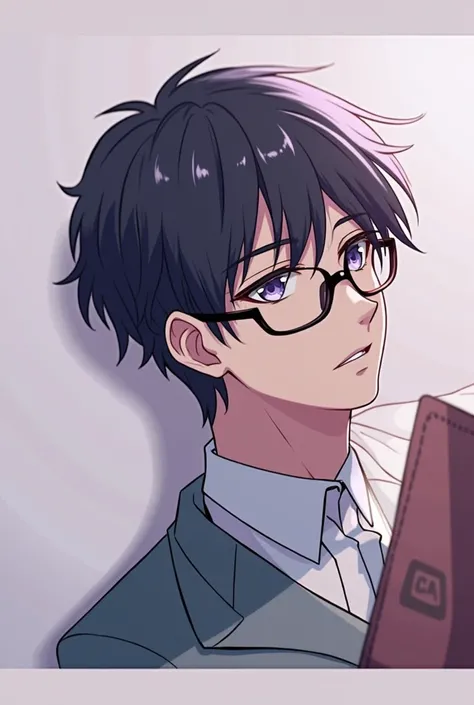 Keep all face details exactly same and generate an anime like image with high quality face should look exactly same its a man with specs 