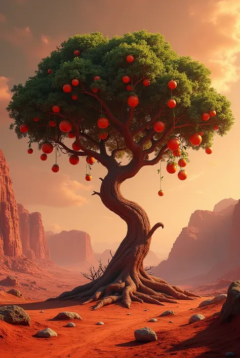 a tree with fruits on MARS