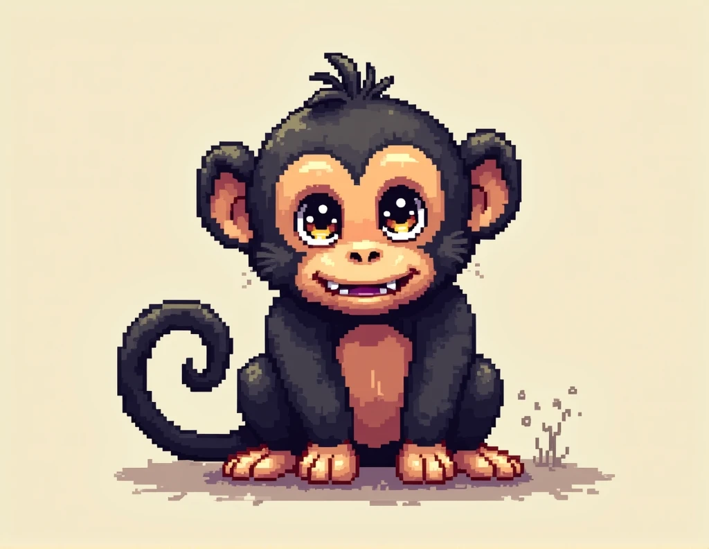 Pixelated monkey