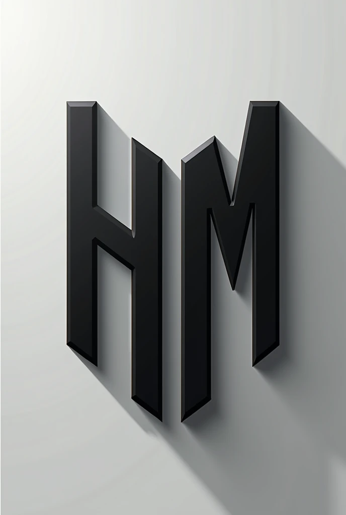 Create an impactful logo with the letters HM