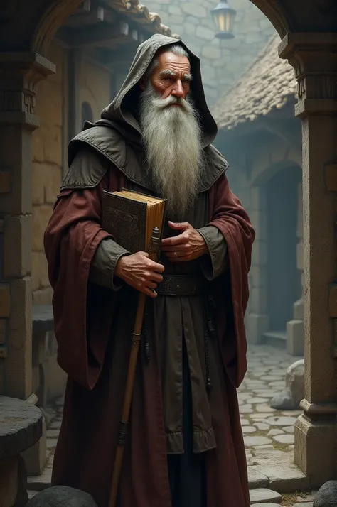 A old man in medieval age. 