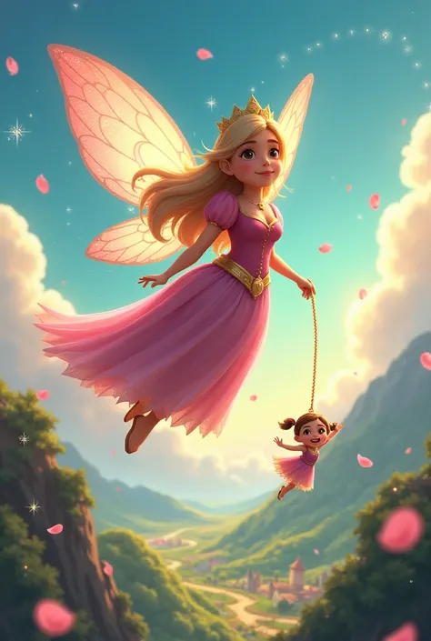 More of Cartoon: • • Bella the queen of fiary land  taking Pihu a small girl back to her village, the magical fairy world fading in the background. The village comes into view as they descend. Pihu looks content, with a smile of accomplishment on her face....