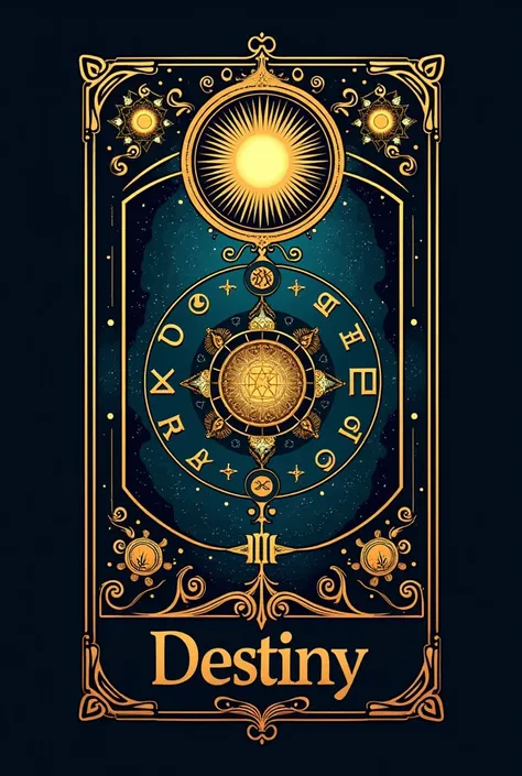 Logo for a tarot business called destiny in spanish
