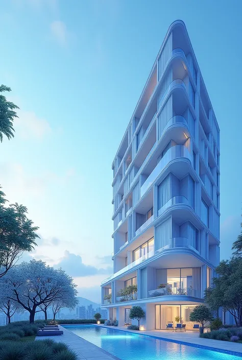 the name zenda for a condominium with sky blue hues