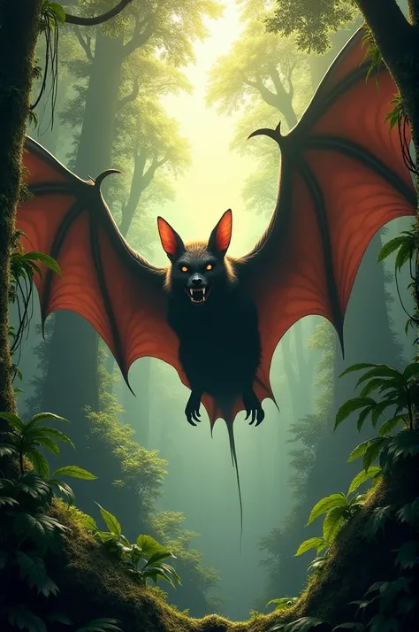 Big bat in jungle 