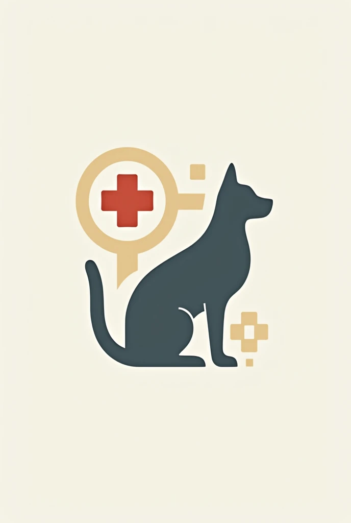 A stylized veterinary medicine logo 