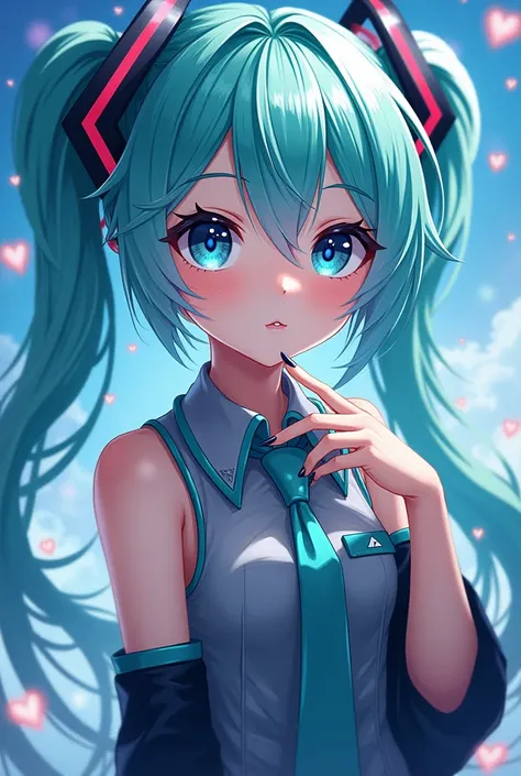 that is anime, Megan, character: una chica de for the largo, the tails down, Hatsune Miku&#39;s bangs, my friend hatsune miku, the color:for the, Eyes, Navy blue clothes and nails.