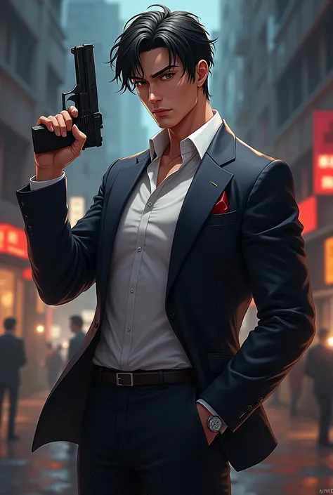 Gunman Handsome Boss guy anime 