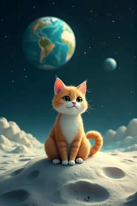 Cat on the moon
