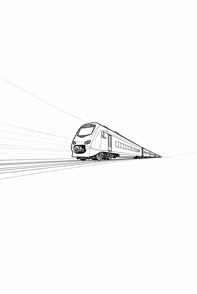 Drawing of a Train, maria smoke, just the lines to color.