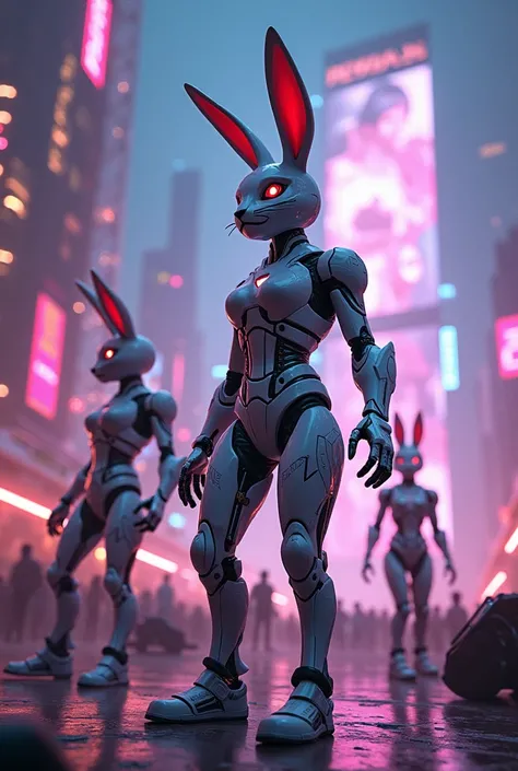 Super cool electronic music festival humanoid rabbit