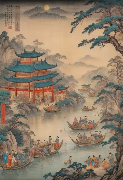 Mid-Autumn Festival, by Emperor Huizong of Song.
(best quality, masterpiece), very aesthetic, perfect composition, intricate details, ultra-detailed, vivid colors