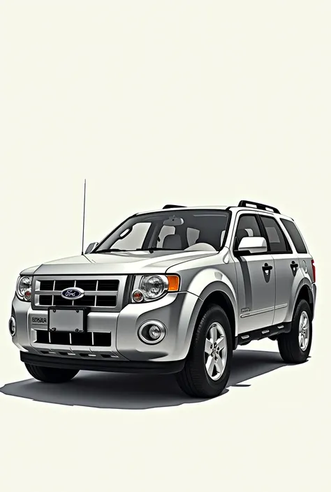 A 2010 Ford Escape model car in 4k drawing