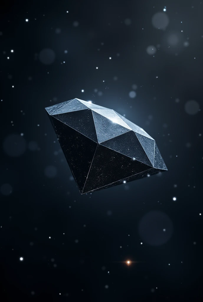  a black diamond in space 