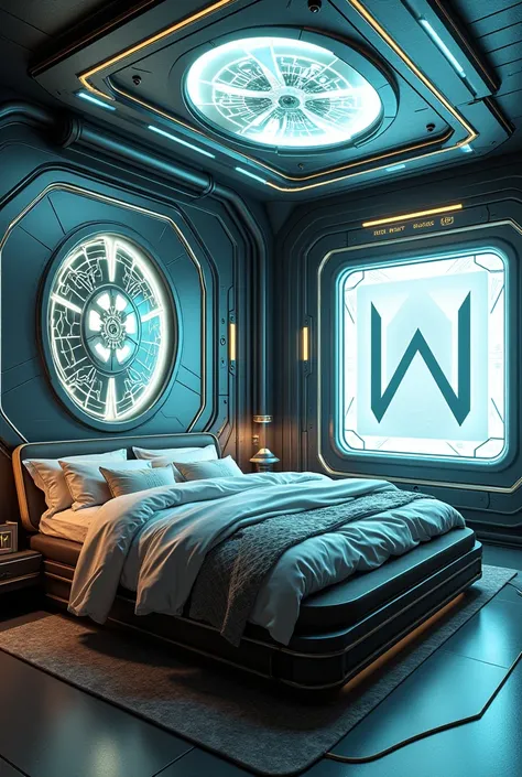 Warframe themed bedroom