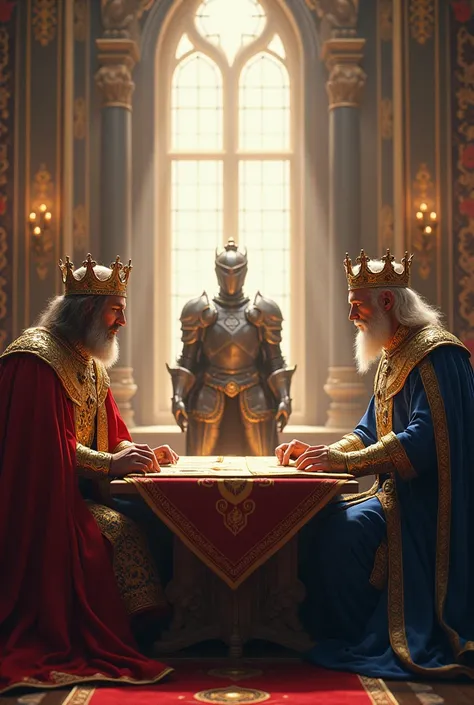 Two kings, A knight and a messenger
