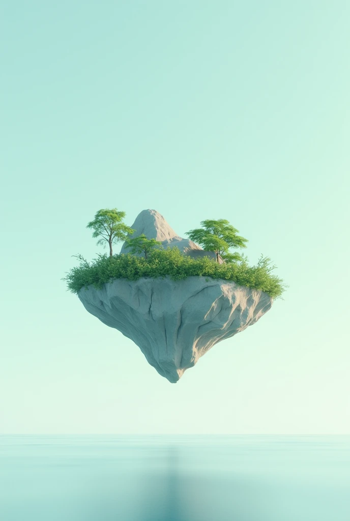 simple 3d island without background