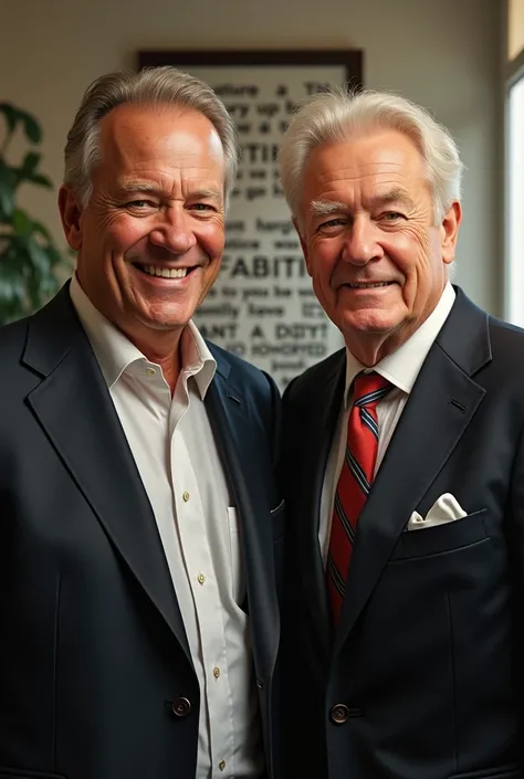 Herbalife Founder, Mark Reynold Hughes and 
Philosopher Jim Rohn photo with quote hang on the wall. 
