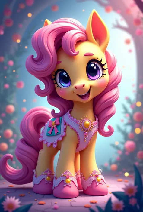 Beautifully decorated cartoon pony 