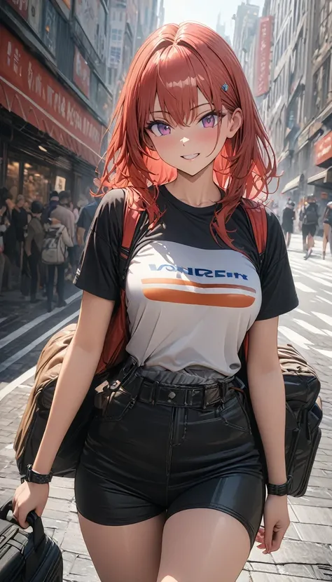 ((masterpiece)), ((Best Quality)), (anime:1.3), (Super Detail:1.2), (High resolution:1.3), (Professional photography:1.4),Female courier, Touring, On the way to delivery, On the streets of the city, high detail, 4K, masterpiece.